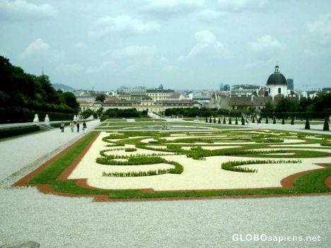 Postcard The Belvedere gardens