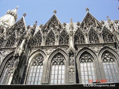 Postcard Stephensplaz church side view