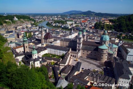 Postcard Salzburg (AT) - general view from the fort