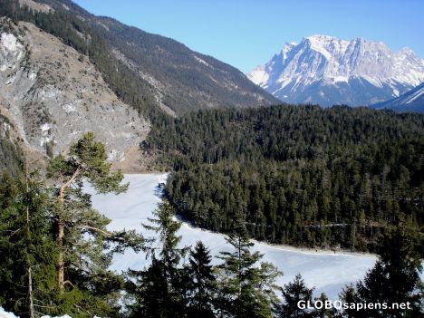 Postcard View to the Zugspitze massif