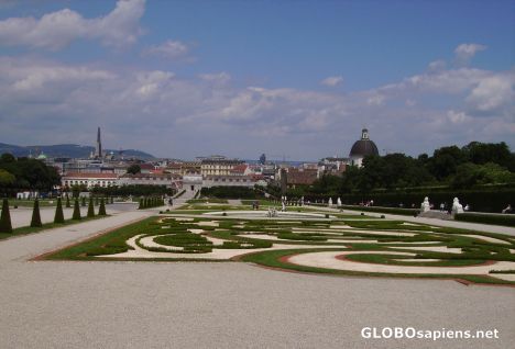Postcard Vienna, Belvedere.