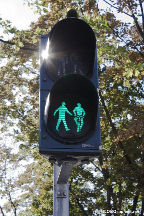 Postcard Green light
