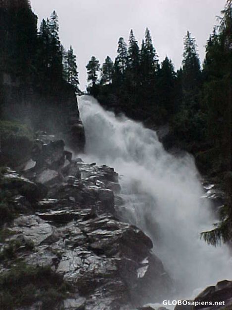 Postcard Highest waterfall in Europe, Krimml, Austria.