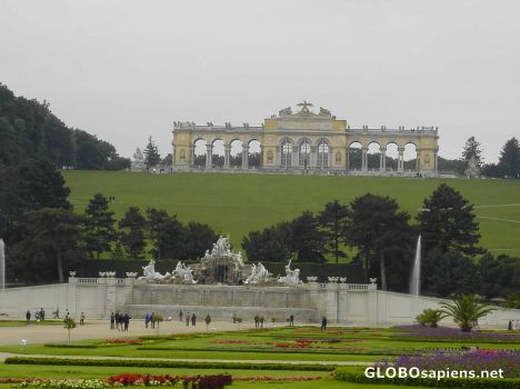 Postcard Schönbrunn garden