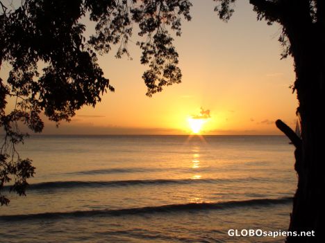 Postcard Holetown Caribbean Sunset