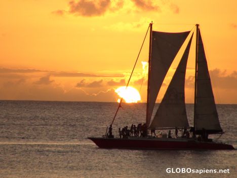 Postcard Holetown Barbados Sunset