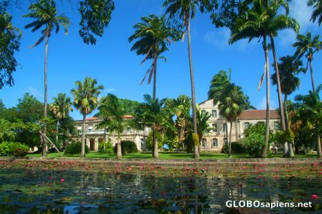 Postcard Bathsheba (BB) - church / missionary complex