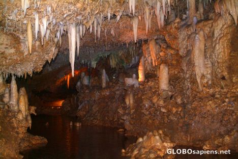 Postcard Harrison's Cave (BB) - one of the chambers