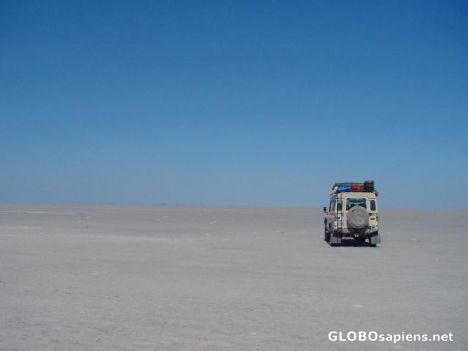 Postcard Driving the Great Saltpans