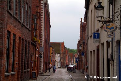 Postcard Bruges (BE) - on the way to the station