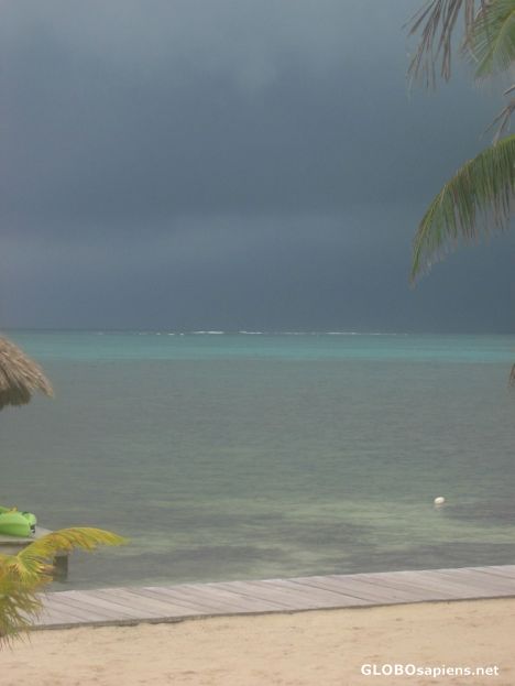 Postcard Beach as storm comes in