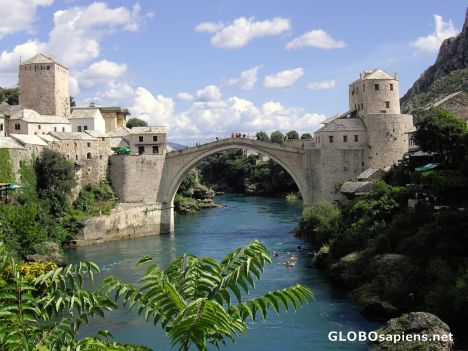 Postcard old bridge