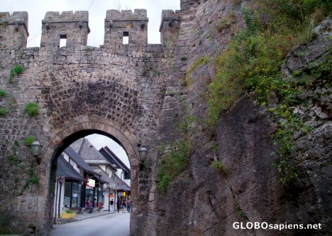Postcard Jajce (BA) - old town gate