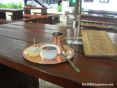 Postcard My coffee in the Dervish Tekke