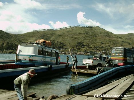 Postcard Crossing the lake, the old fashion way...