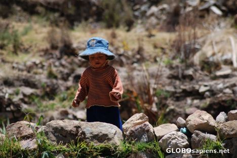 Postcard children on isla del sol