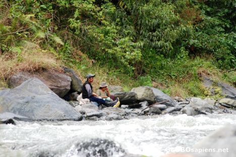 Postcard gold mining in the yungas
