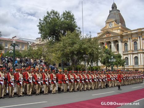 Postcard Bolivian Army