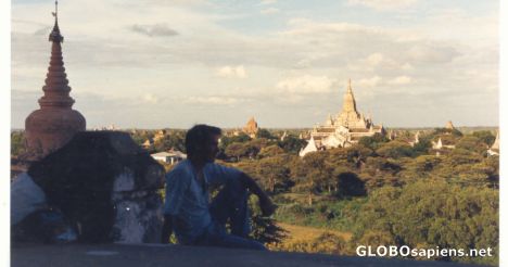 Postcard admiring the temples