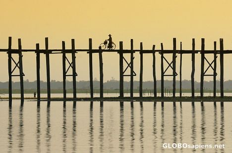 Postcard U Bein bridge