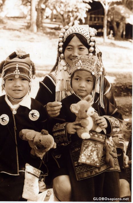 Postcard Akha family