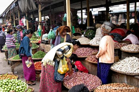Postcard Street Vendors, Mandalay