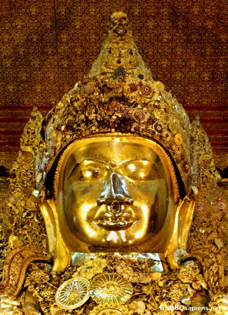 Postcard Buddha Statue, Mahamuni Phaya Temple