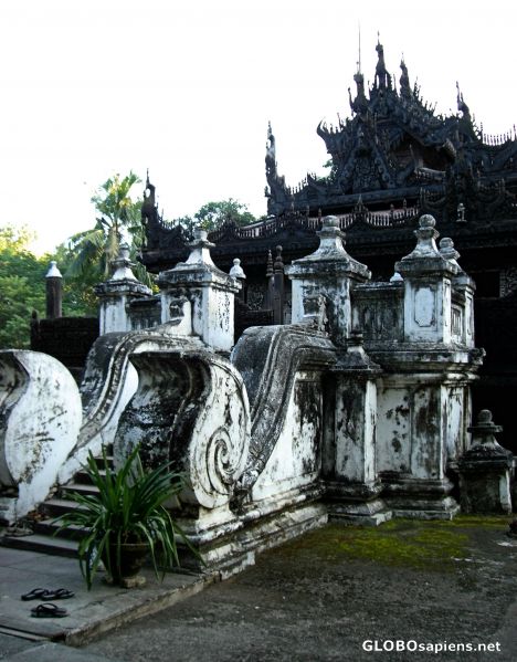 Postcard Shwenandaw Kyaung Meditation Hall, Mandalay
