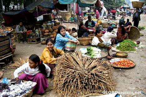Postcard Street Vendors, Mandalay