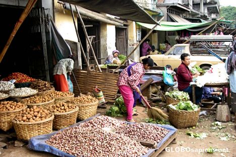 Postcard Street Vendors, Mandalay