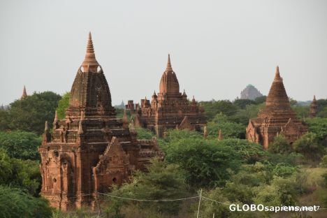 Postcard Sunset over the old city of Bagan