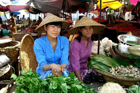 Postcard Sagaing Central Market