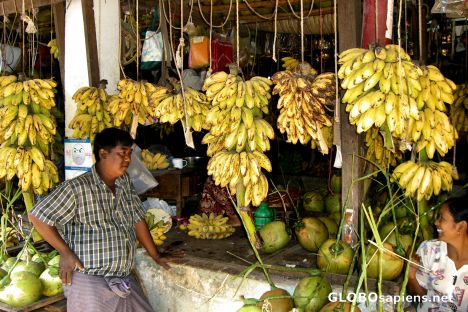 Postcard Sagaing Central Market