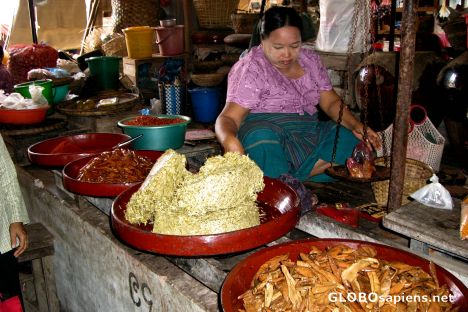 Postcard Sagaing Central Market