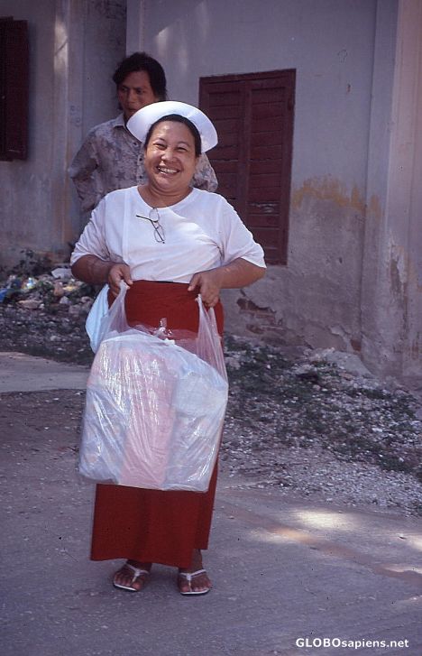 Postcard Old People's House, Nurse Thwe Thwe Aye