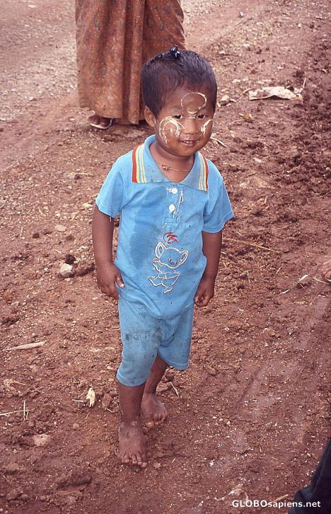 Postcard On the Way to Pindaya, Small Pa-Oo Boy