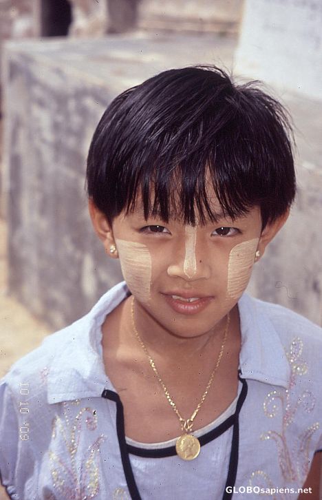 Postcard Indein Pagoda Festival, Young Boy