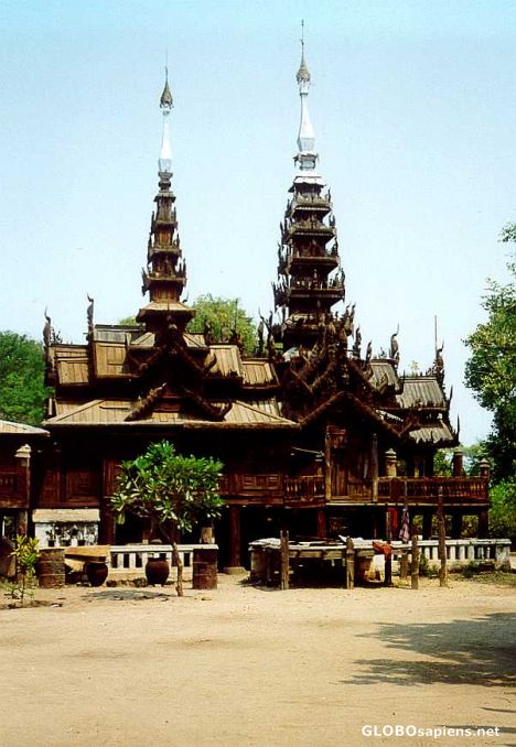 Postcard Old Teak Monastery, Pagan