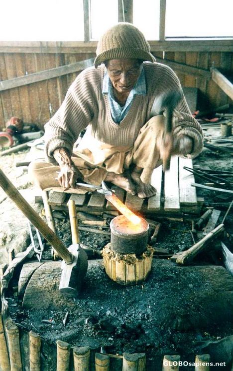 Postcard Blacksmith's Shop, Inle Lake