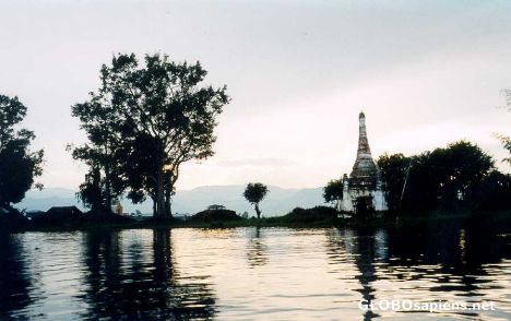 Postcard Approaching Sunset on Inle Lake