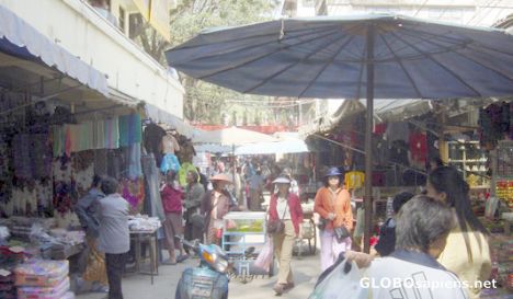 Postcard Tachilek Market
