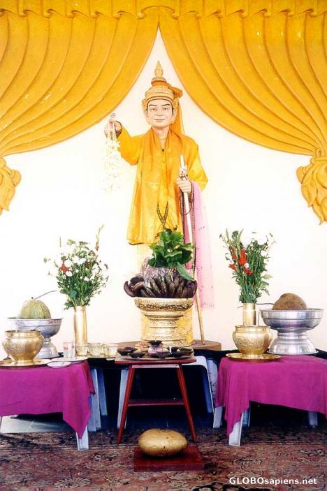 Postcard Nat (Spirit) Shrine in Rangoon