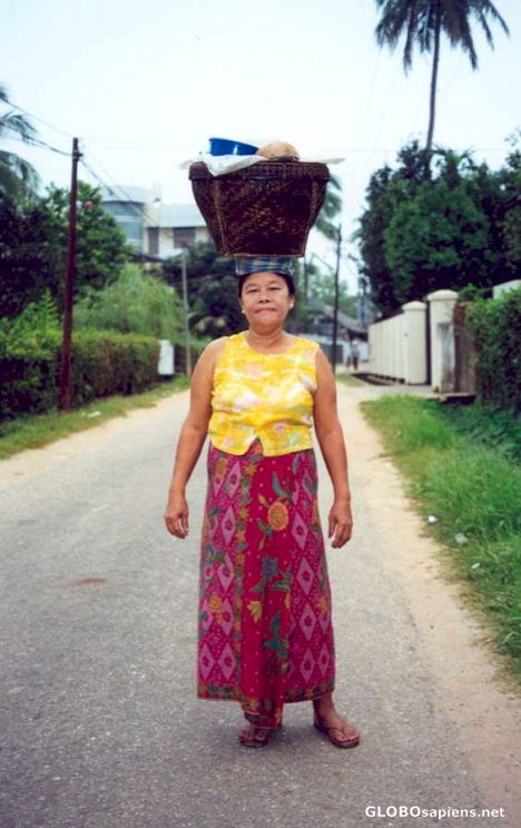 Postcard Chick Pea Vendor, Rangoon