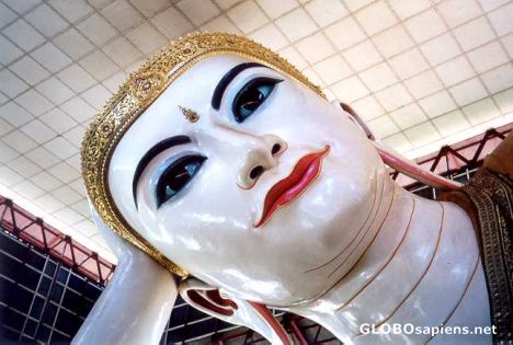 Postcard Reclining Buddha, Rangoon