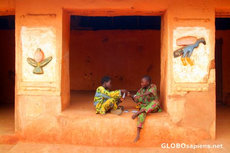 Postcard Abomey - playing cards