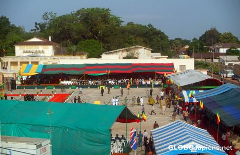 Postcard Porto-Novo - inauguration of the new president