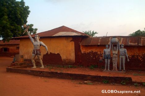 Postcard Porto-Novo - in the suburbs