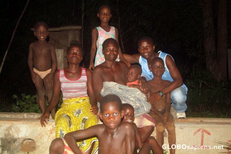 Postcard Porto-Novo - local villagers