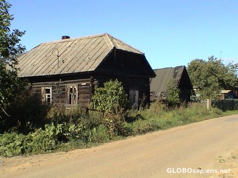 A very old wooden cottage