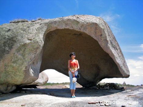 Postcard Stone of the Helmet (Pedra do Capacete).